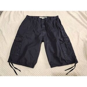 Regal Mens Navy Blue Military Cargo Shorts Streetwear Outdoor Hip Hop Size 36x13